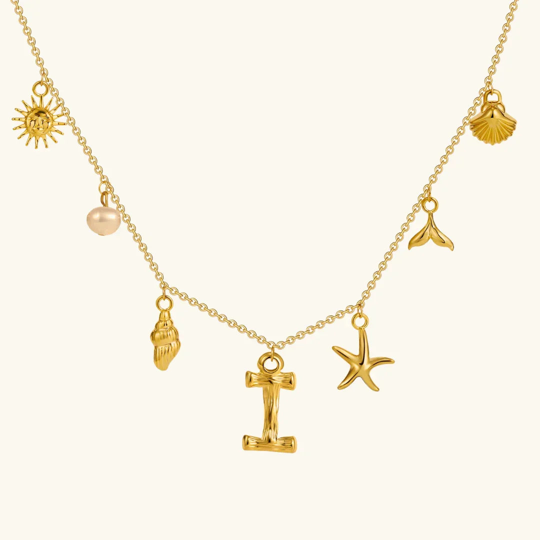 [Echo Fine]Avaria Ocean Initial Necklace