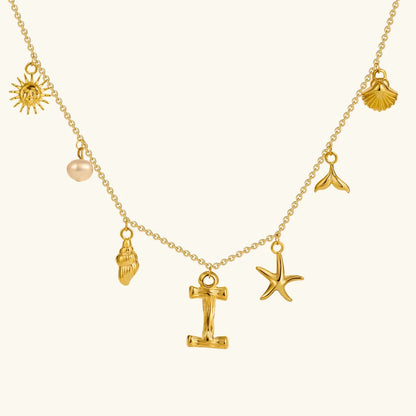 [Echo Fine]Avaria Ocean Initial Necklace