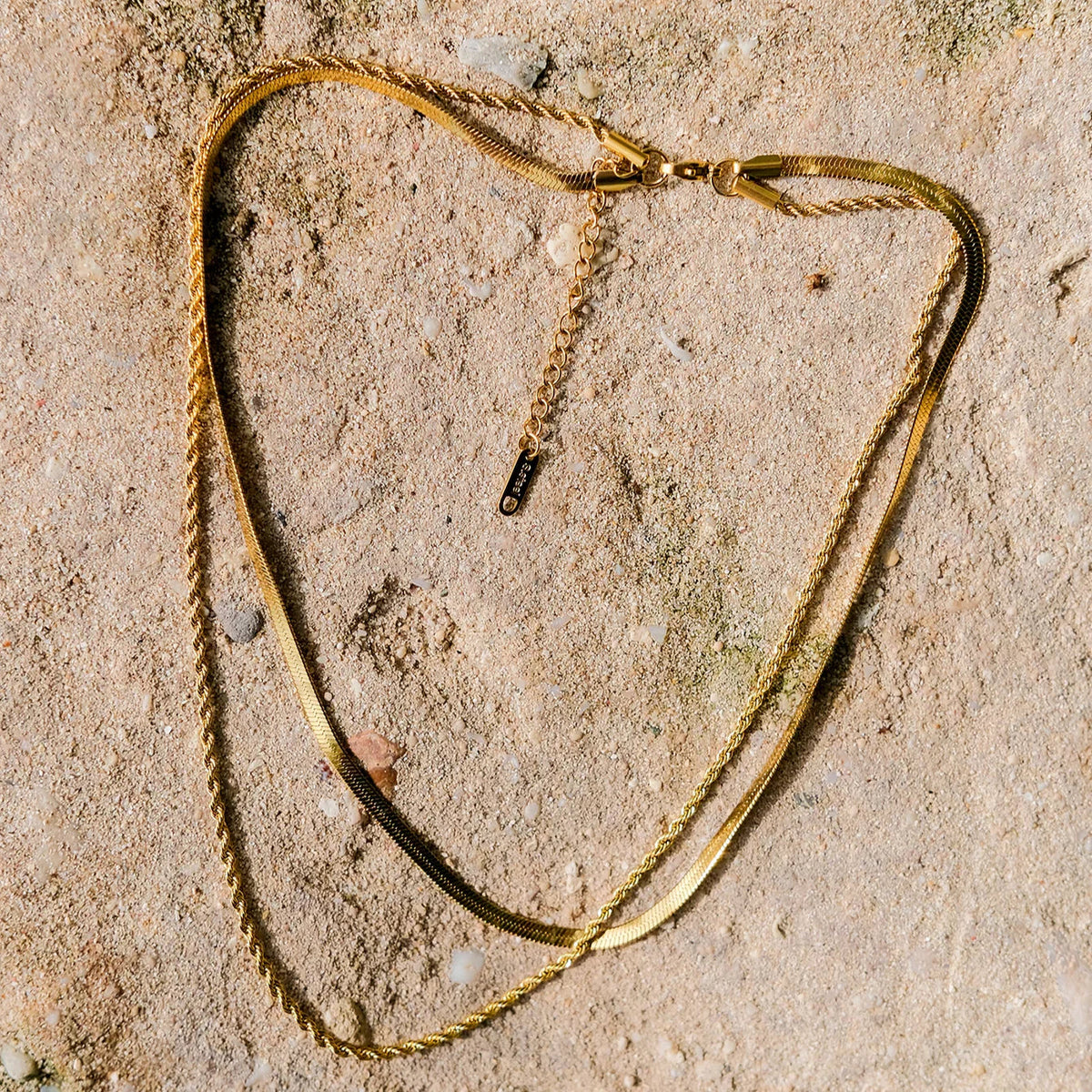 [Echo Fine]Hailey Layered Gold Chain Necklace