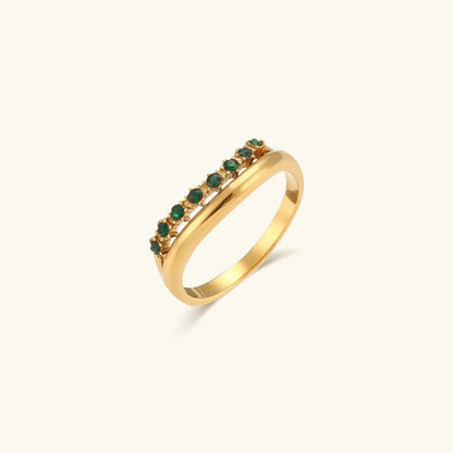 [Echo Fine]Adeline Diamond Simulant Gold Ring