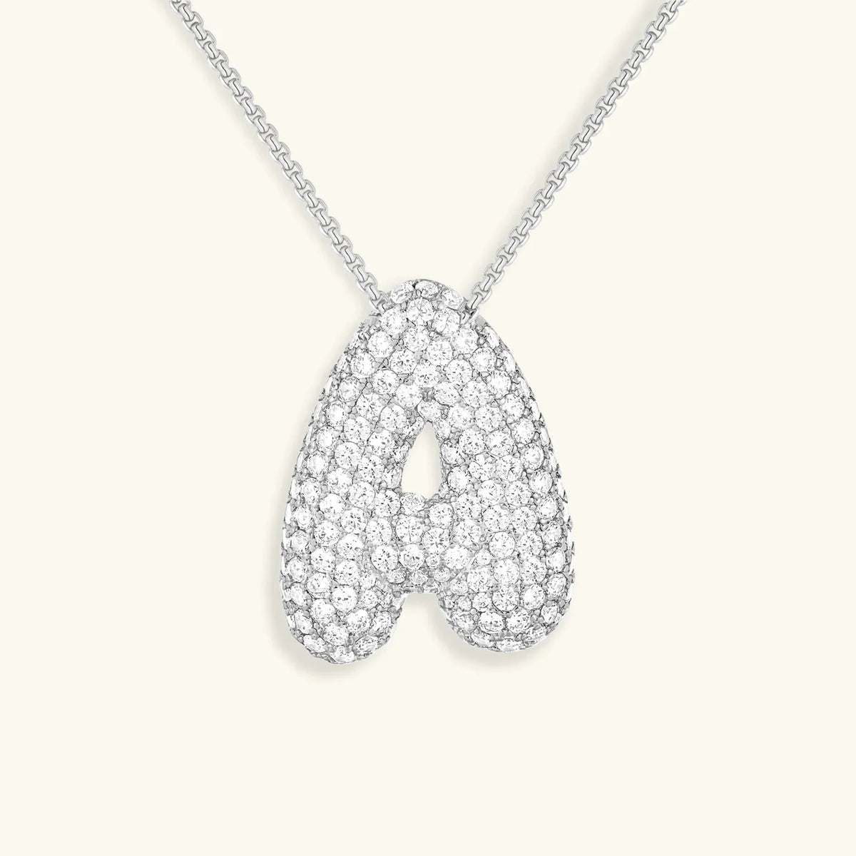 [Echo Fine]Bubble Initial Diamond Necklace