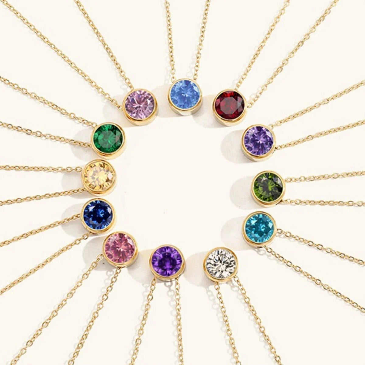 [Echo Fine]Amelia Birthstone Necklace