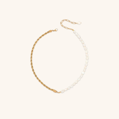 [Echo Fine]Dualia Gold Pearl Necklace