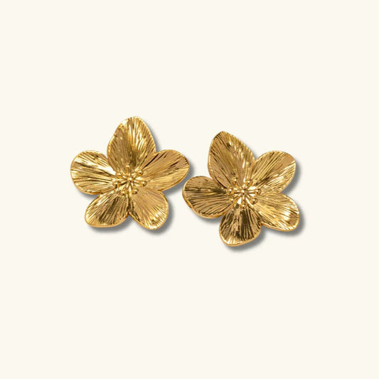 [Echo Fine]Allysa Flower Gold Earrings