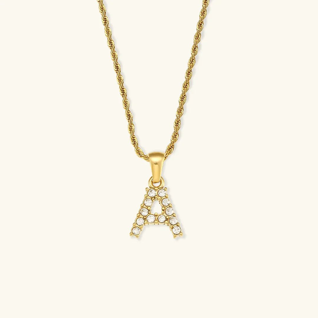 [Echo Fine]Maeve Letter Initial Diamond Necklace
