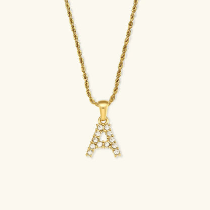[Echo Fine]Maeve Letter Initial Diamond Necklace
