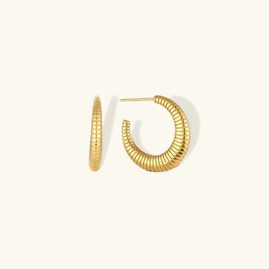 [Echo Fine]Bailey Hoop Earrings