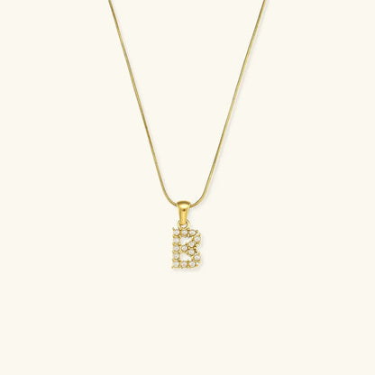 [Echo Fine]Augustine Initial Letter Pearl Necklace