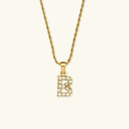 [Echo Fine]Maeve Letter Initial Diamond Necklace