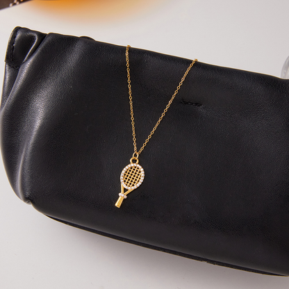 [Echo Fine]Aces Gold Tennis Pendant