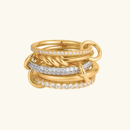 [Echo Fine]Blaise Stacked Diamond Ring