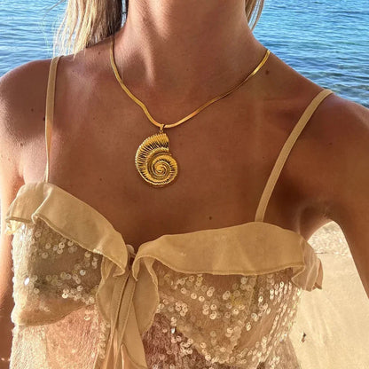 [Echo Fine]Cascadia Nautilus Gold Necklace