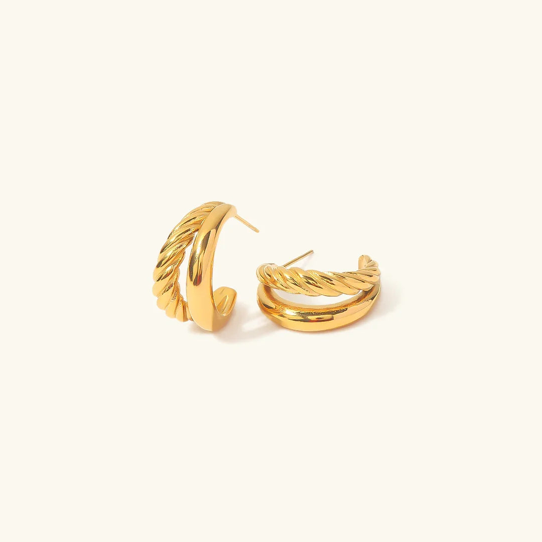 [Echo Fine]Cecilia Layered Earrings