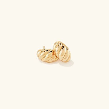 [Echo Fine]Croissant Huggie Earrings