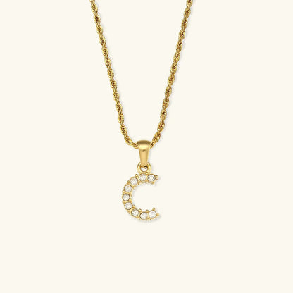 [Echo Fine]Maeve Letter Initial Diamond Necklace