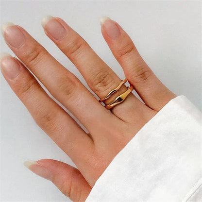 [Echo Fine]Dianne Gold Stacker Ring