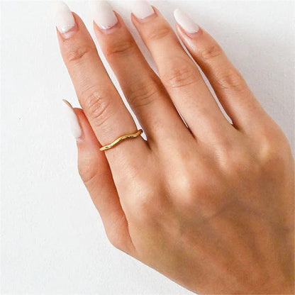 [Echo Fine]Dianne Gold Stacker Ring