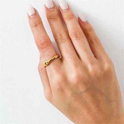 [Echo Fine]Dianne Gold Stacker Ring