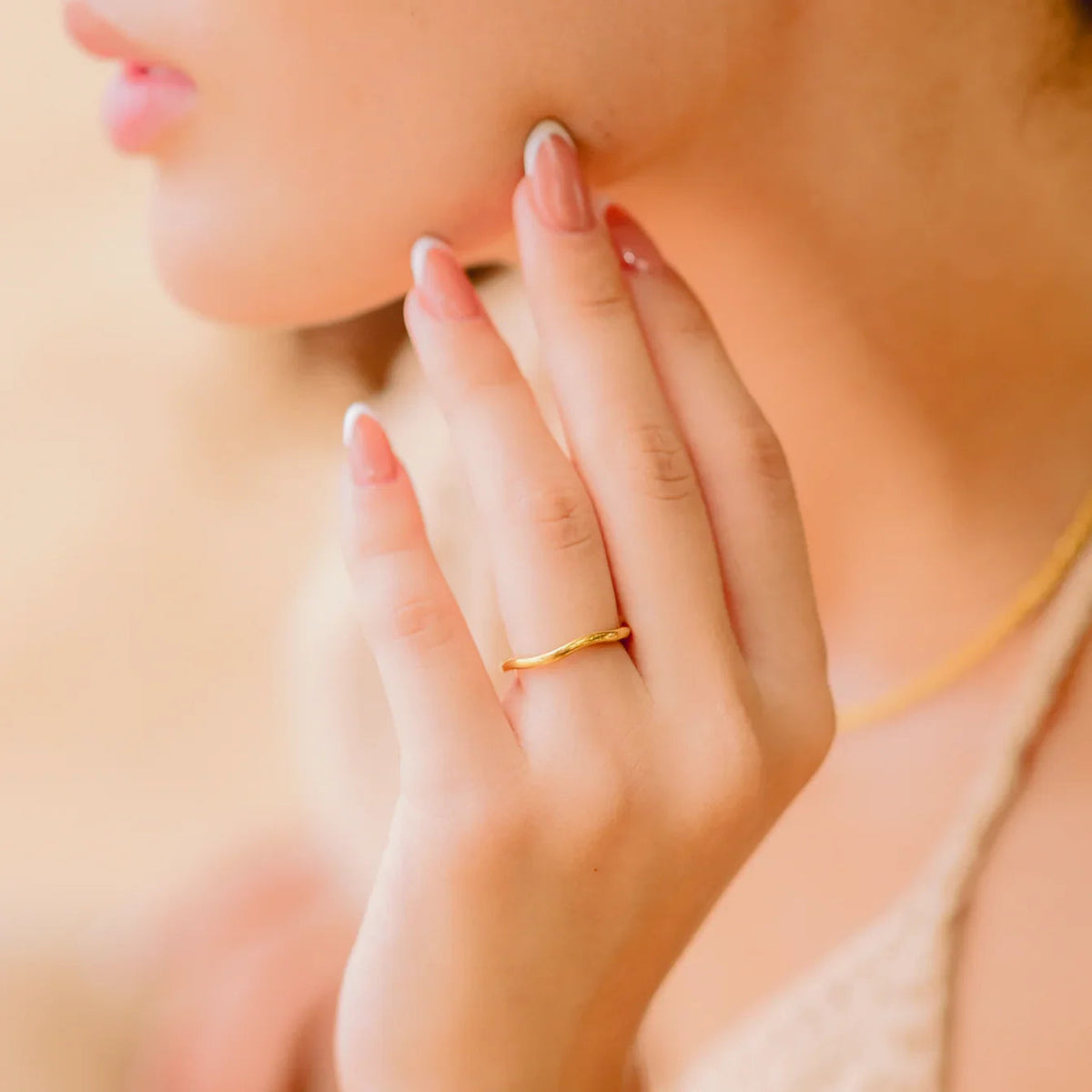 [Echo Fine]Dianne Gold Stacker Ring