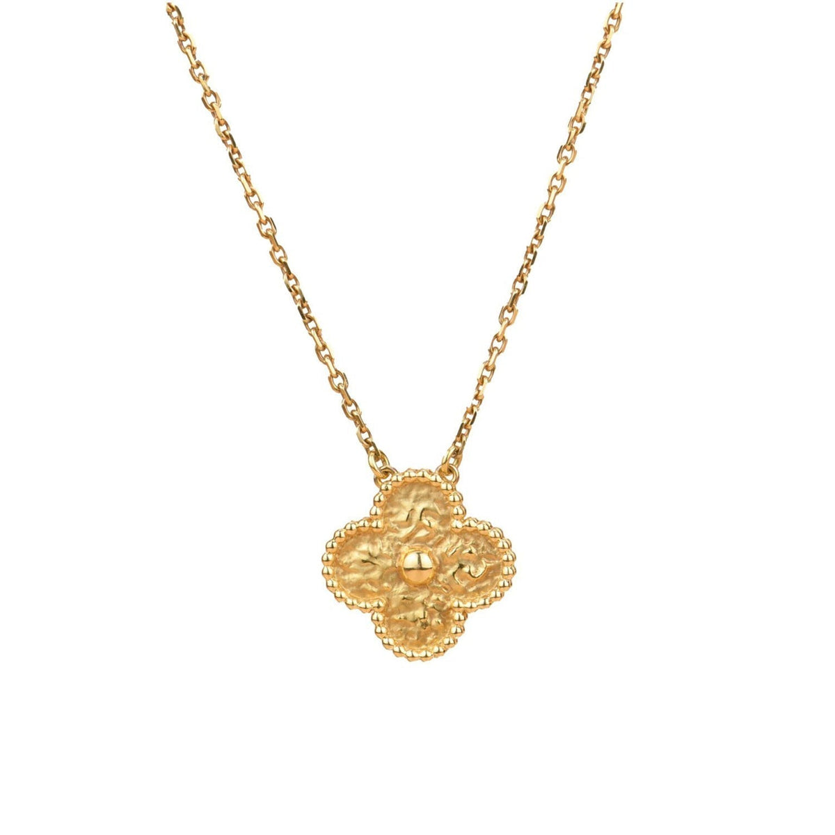 [ECHO ]CLOVER 15MM  BRONZING NECKLACE