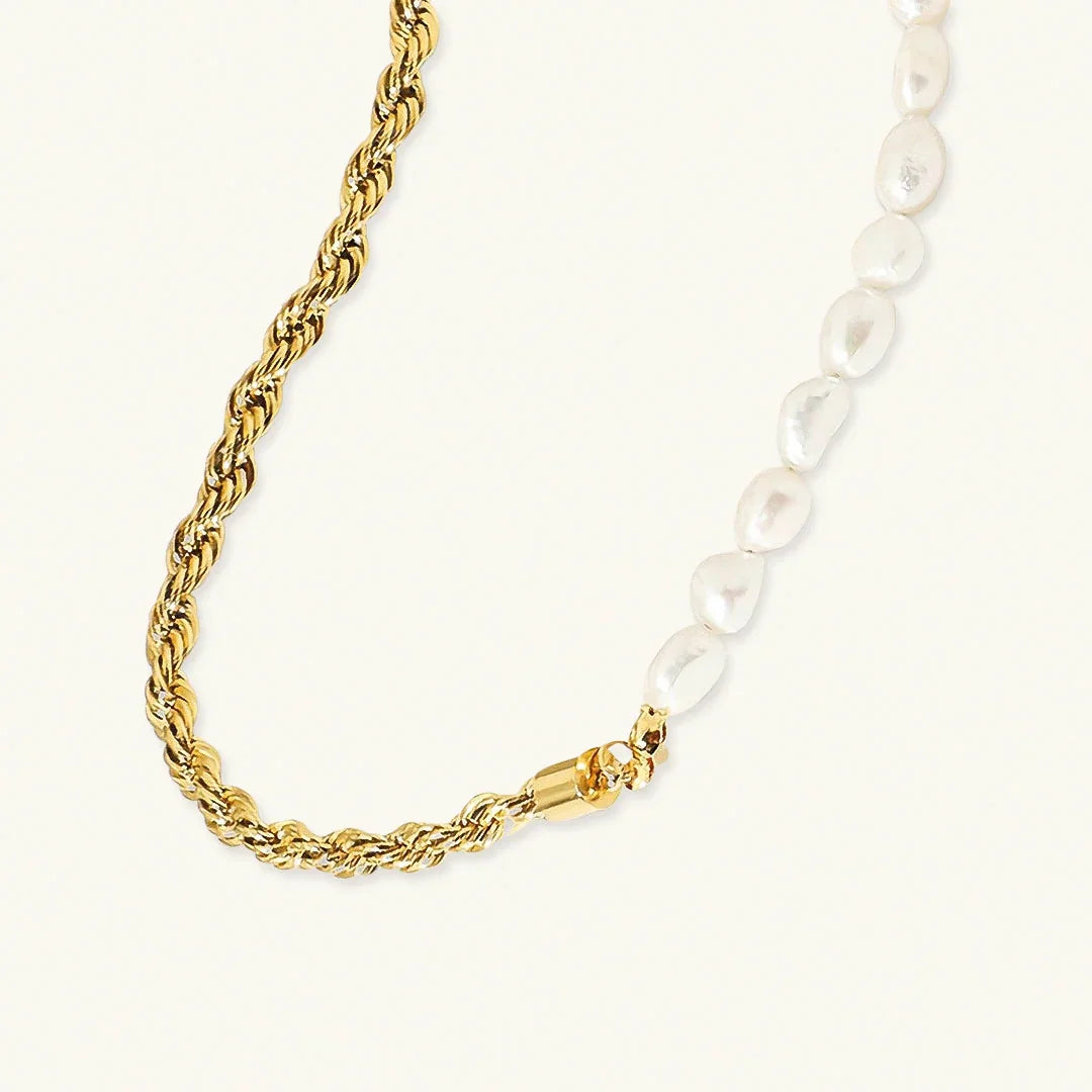 [Echo Fine]Dualia Gold Pearl Necklace