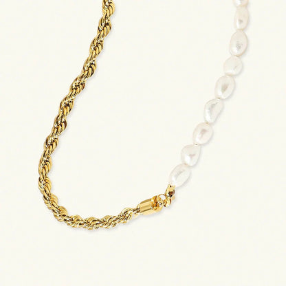 [Echo Fine]Dualia Gold Pearl Necklace