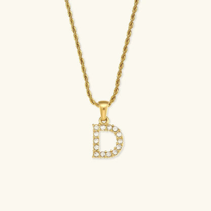 [Echo Fine]Maeve Letter Initial Diamond Necklace
