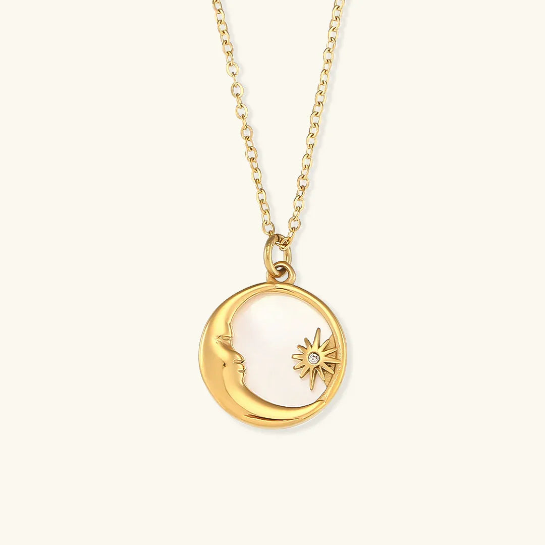[Echo Fine]Evangeline Lunar Gold Necklace