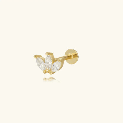 [Echo Fine]Trio Flat Back Diamond Stud