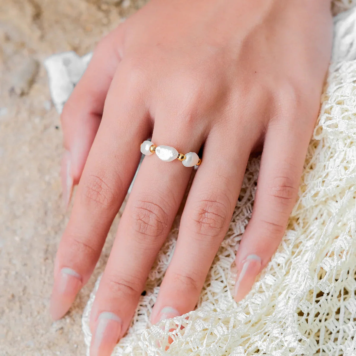 [Echo Fine]Fiji Pearl Band Ring