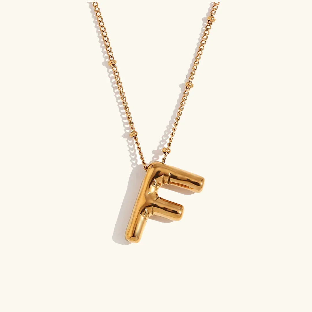 [Echo Fine]Balloon Gold Initial Necklace