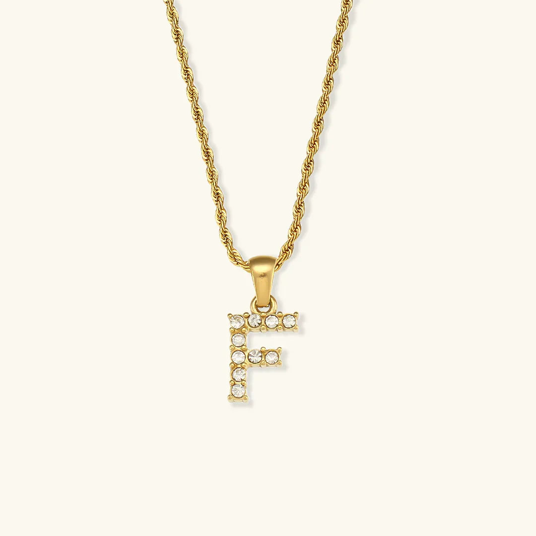 [Echo Fine]Maeve Letter Initial Diamond Necklace
