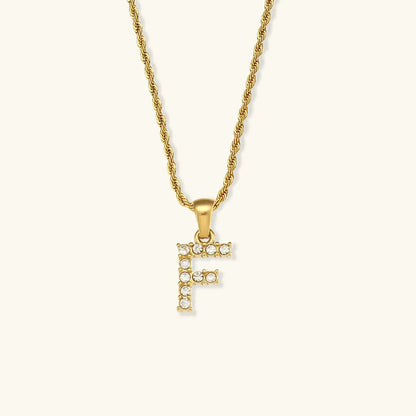 [Echo Fine]Maeve Letter Initial Diamond Necklace