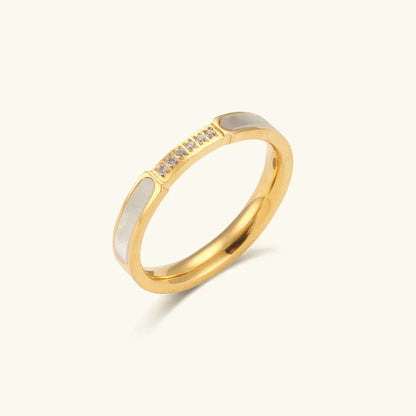[Echo Fine]Gabrielle Diamond Simulant Gold Ring