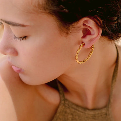 [Echo Fine]Gigi Twist Gold Earrings