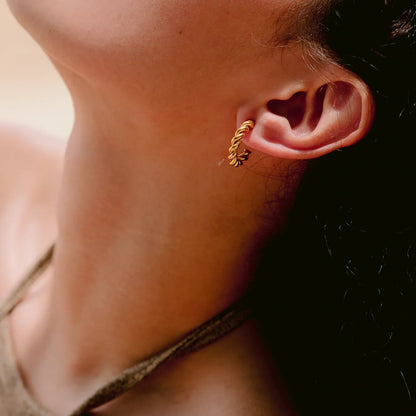 [Echo Fine]Gigi Twist Gold Earrings