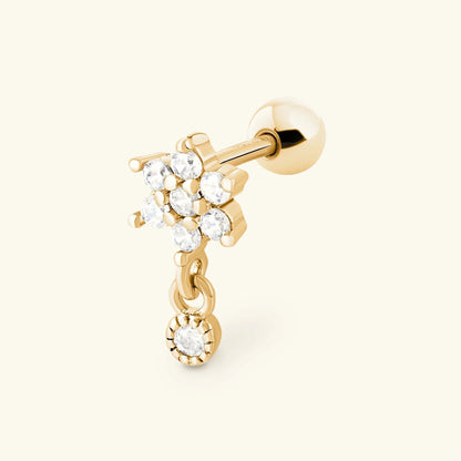 [Echo Fine]Roxanne Round Back Diamond Stud