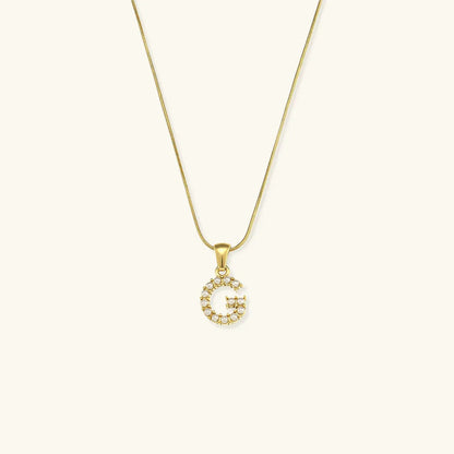 [Echo Fine]Augustine Initial Letter Pearl Necklace