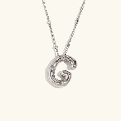 [Echo Fine]Balloon Gold Initial Necklace