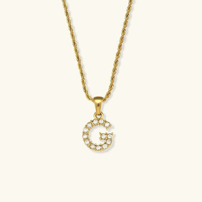 [Echo Fine]Maeve Letter Initial Diamond Necklace