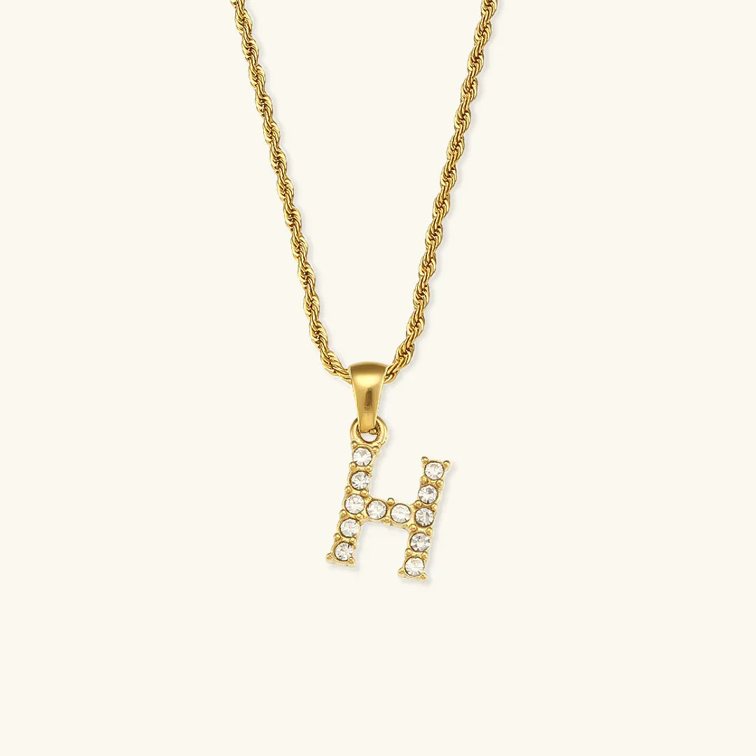 [Echo Fine]Maeve Letter Initial Diamond Necklace