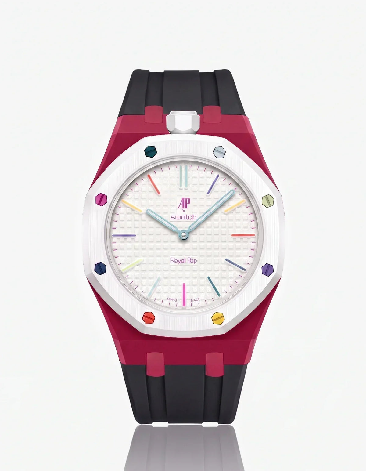 Silicone Strap & Case  Royal Pop Huit Blanc(Customize  Colors)