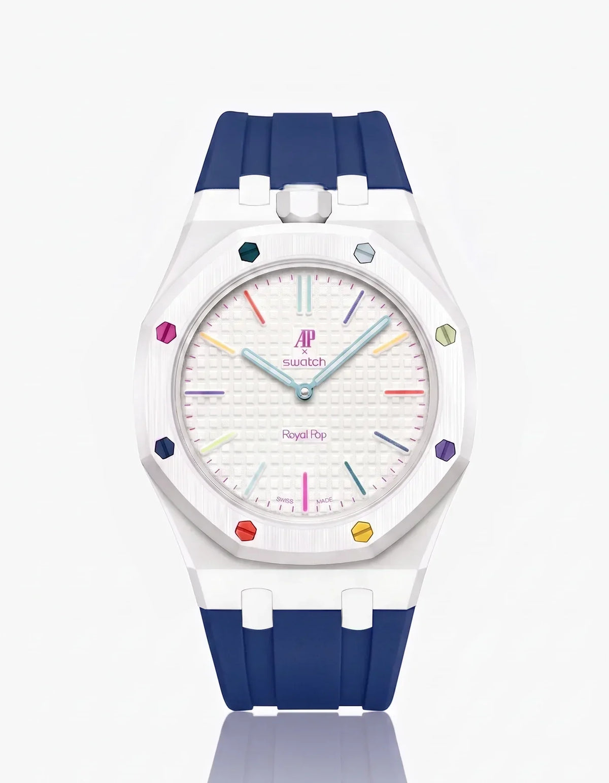 Silicone Strap & Case  Royal Pop Huit Blanc(Customize  Colors)
