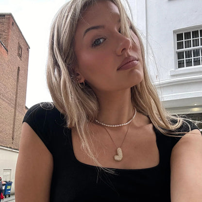 [Echo Fine]Bubble Initial Diamond Necklace