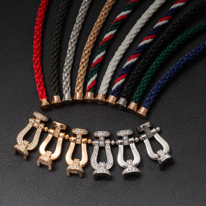 [ECHO ]FORCE LARGE HORSESHOE FULL DIAMOND BRACELET ROSE GOLD