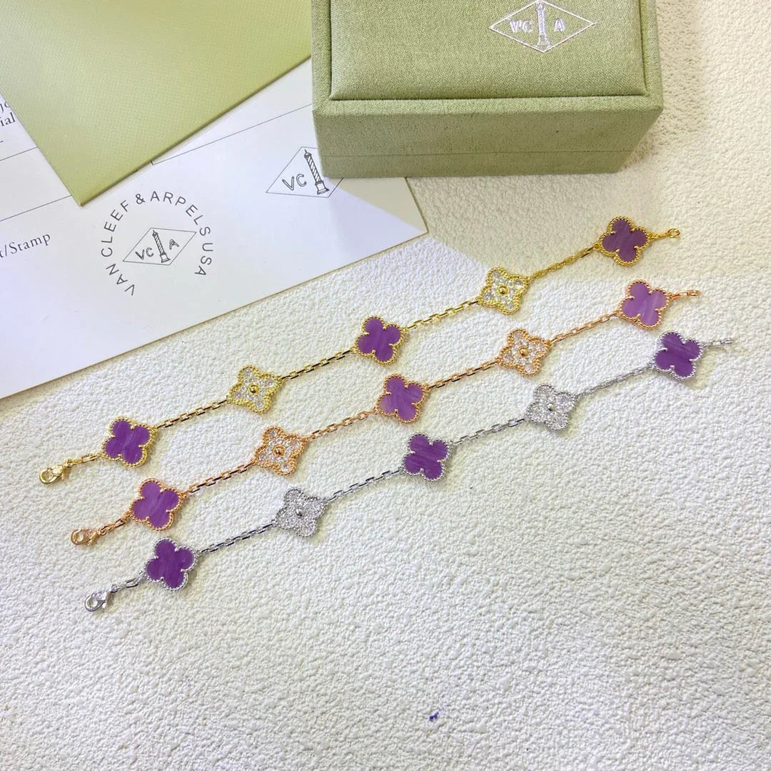 [ECHO ] CLOVER 5 MOTIF VIOLET BRACELET COLLECTION