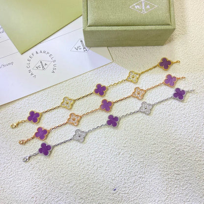 [ECHO ] CLOVER 5 MOTIF VIOLET BRACELET COLLECTION