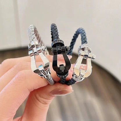 [ECHO ]FORCE LARGE HORSESHOE NO DIAMOND BRACELET GOLD