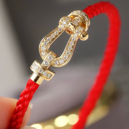 [ECHO ]FORCE LARGE HORSESHOE FULL DIAMOND BRACELET ROSE GOLD