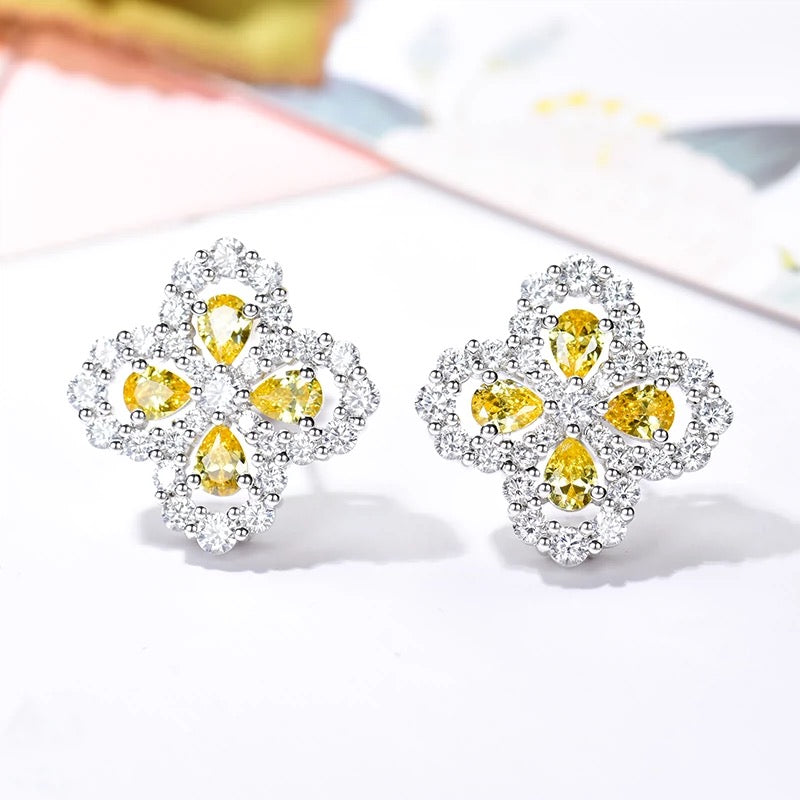 [ECHO ]LOOP EARRINGS FULL MOTIF DIAMOND 16MM